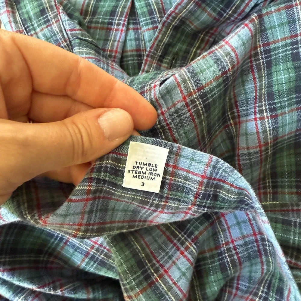 Ralph Lauren Blue and Red Plaid Button Down Shirt